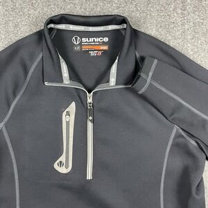 Sunice Pullover Mens S Black Quarter Zip Stretch Golf Long Sleeve Performance